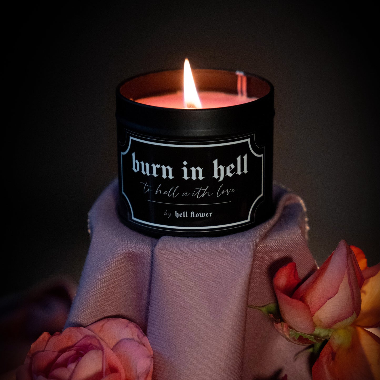 Burn in hell candles