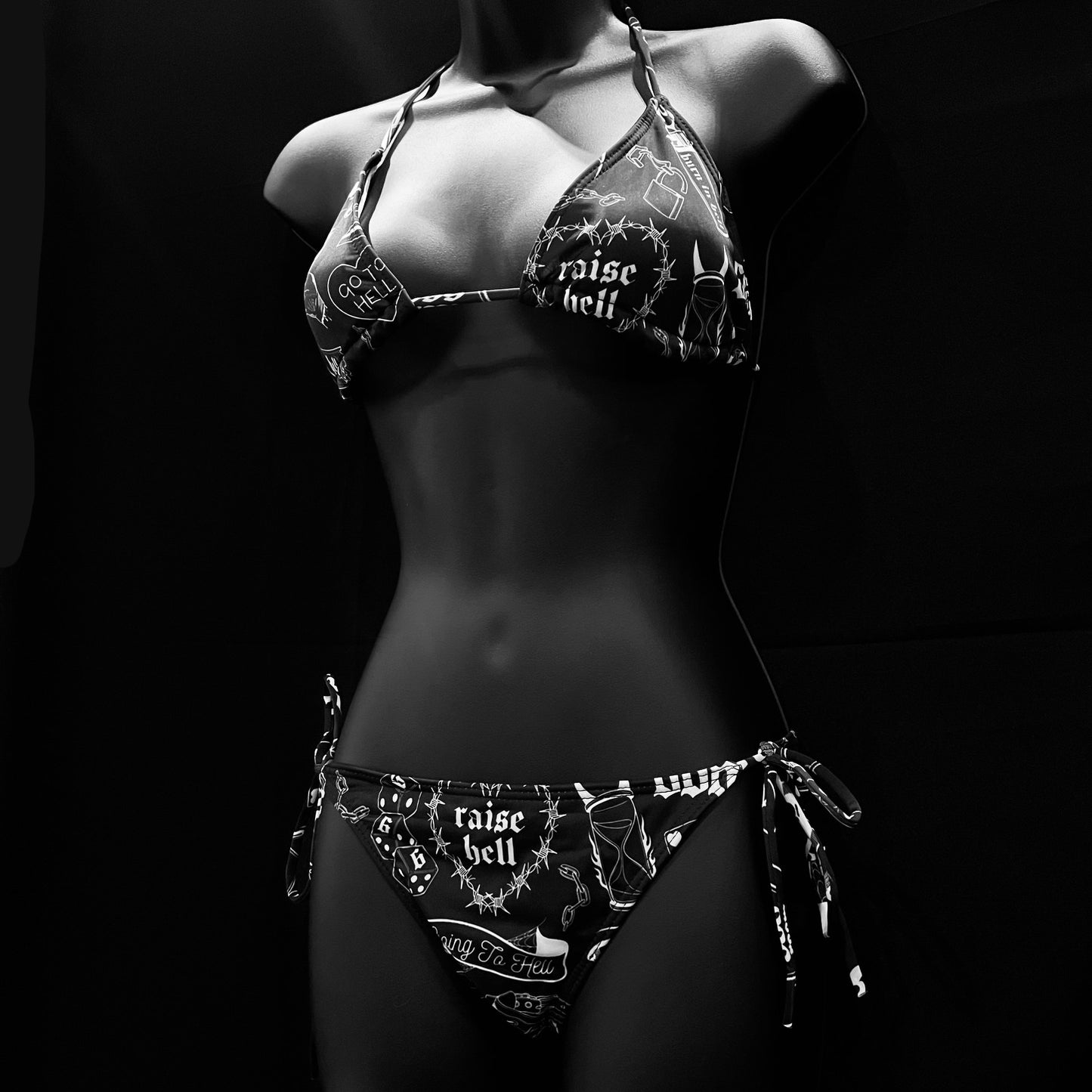 Raise hell tattoo bikini
