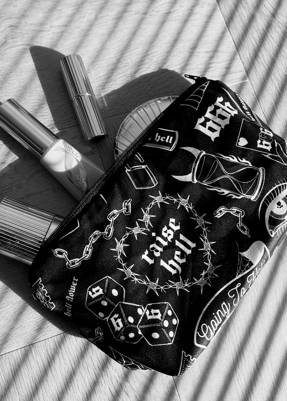 Flash tattoo makeup bag