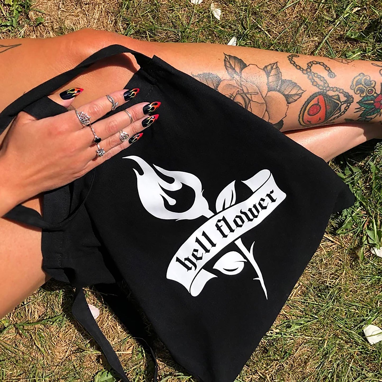 Hell Flower Tote Bag