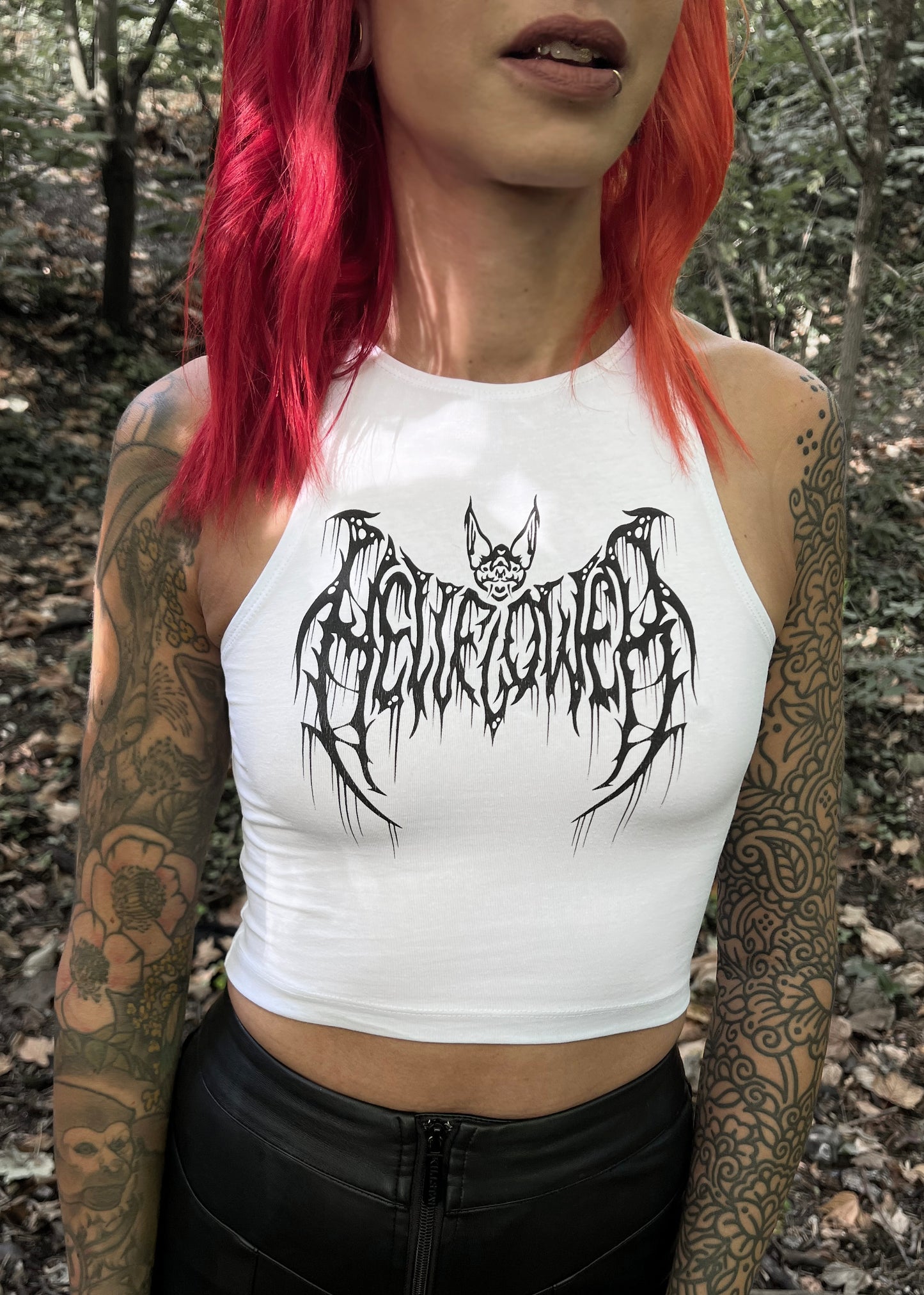 'BLOODSUCKER' BAT CROP (WHITE)