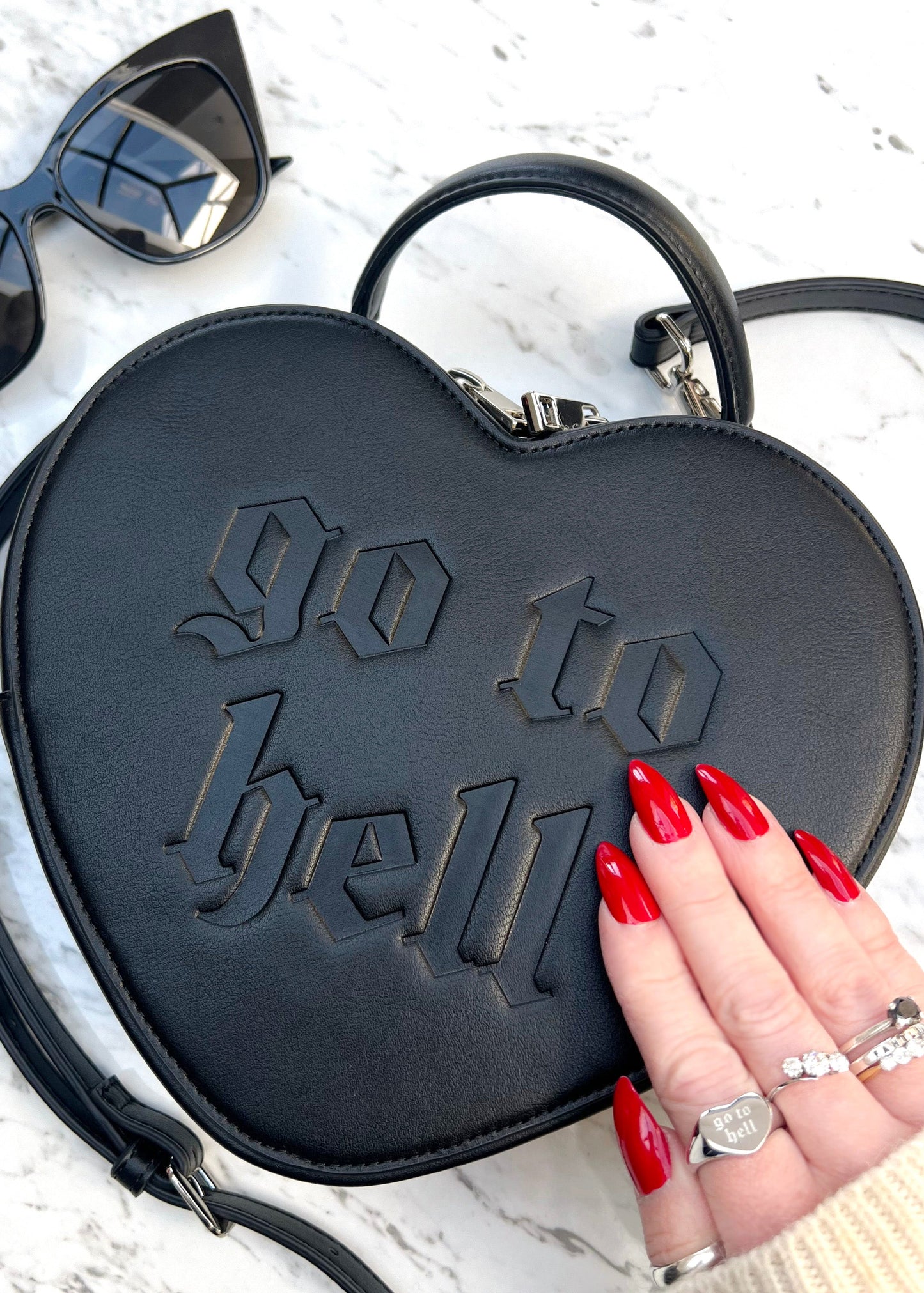 Go To Hell Heart Bag