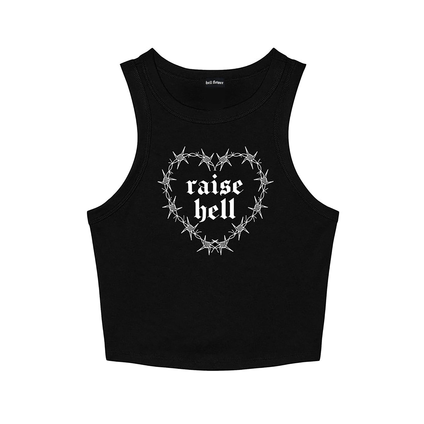raise hell black tank vest