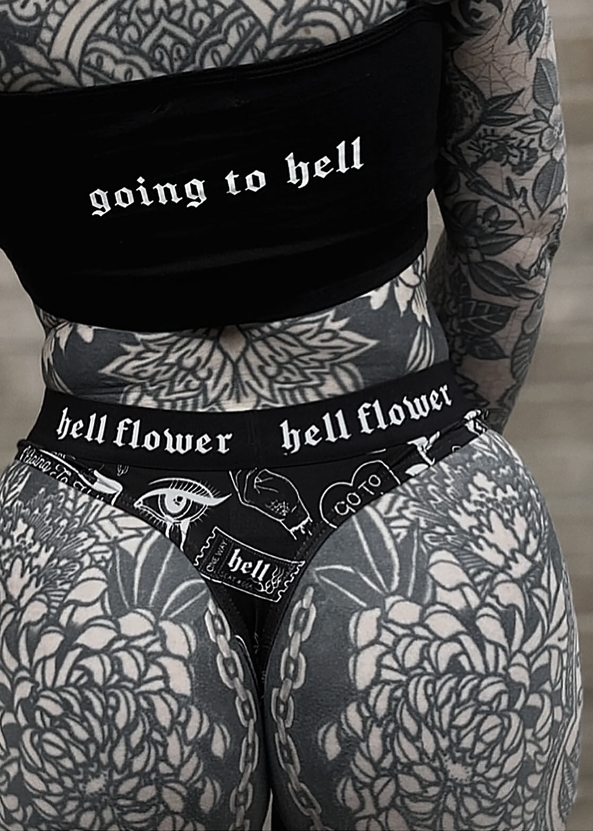 Flash tattoo thong