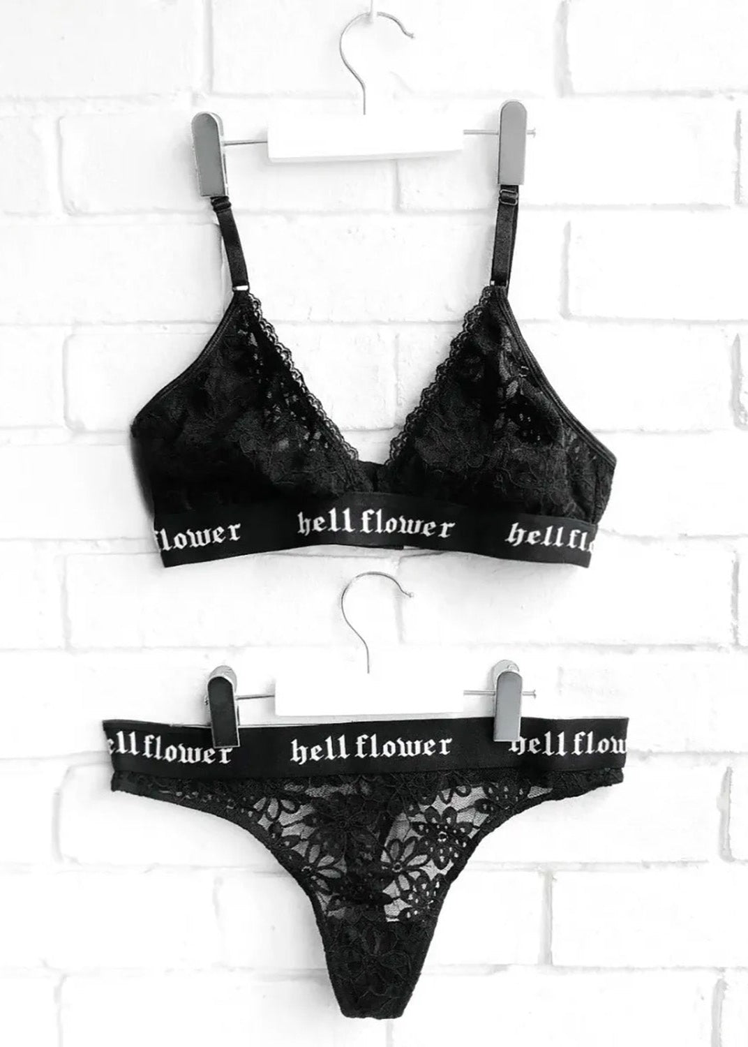 'Mimi' black lace underwear