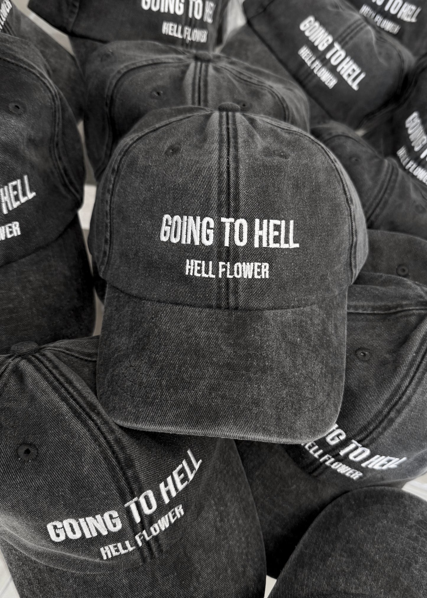 Going to hell  Vintage Cap (white embroidery)