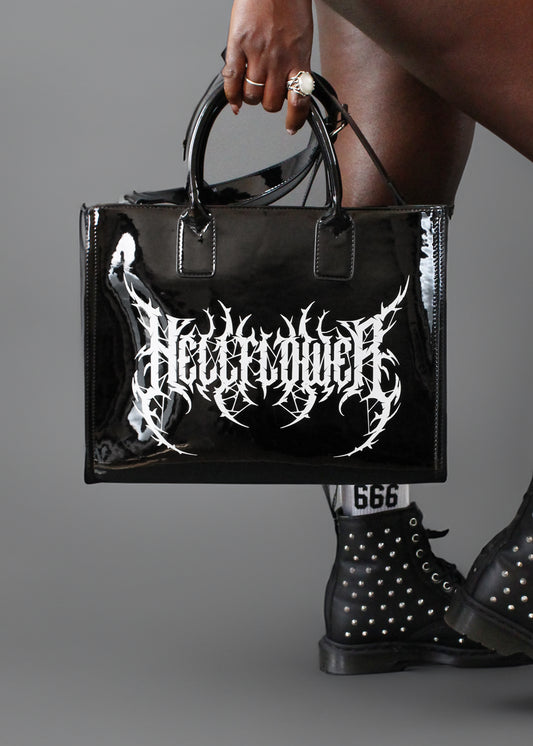 'Guttural' Patent Tote Bag