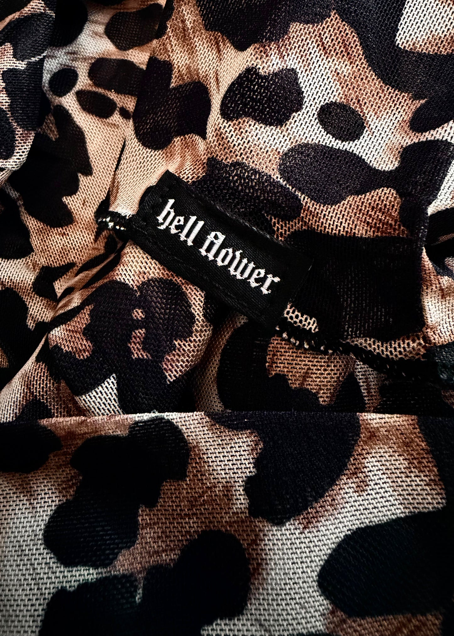 'Kiki' Mesh leopard top