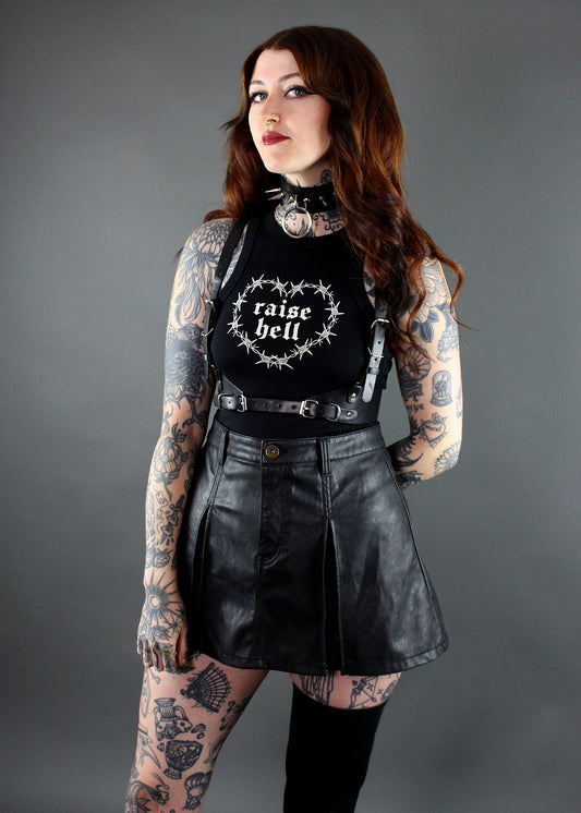 raise hell black tank vest