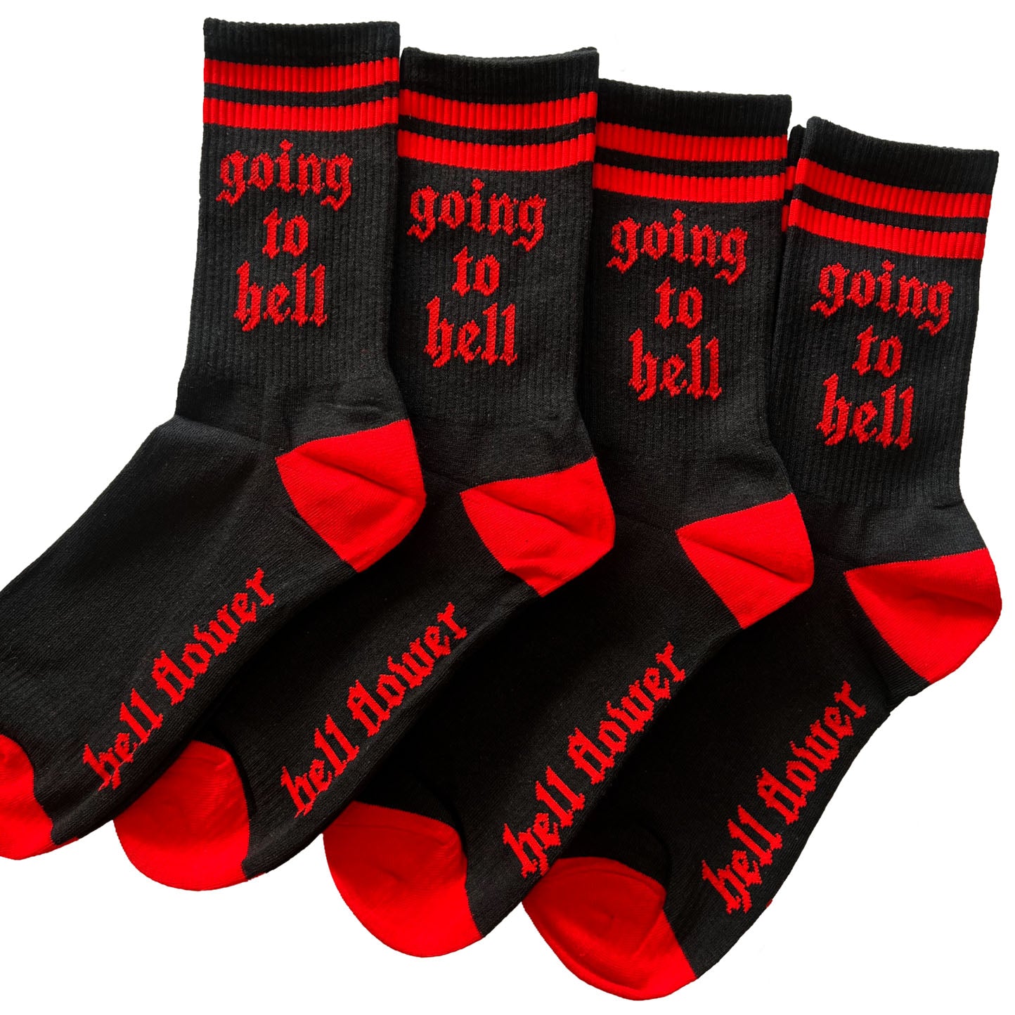 Going To Hell socks black/red