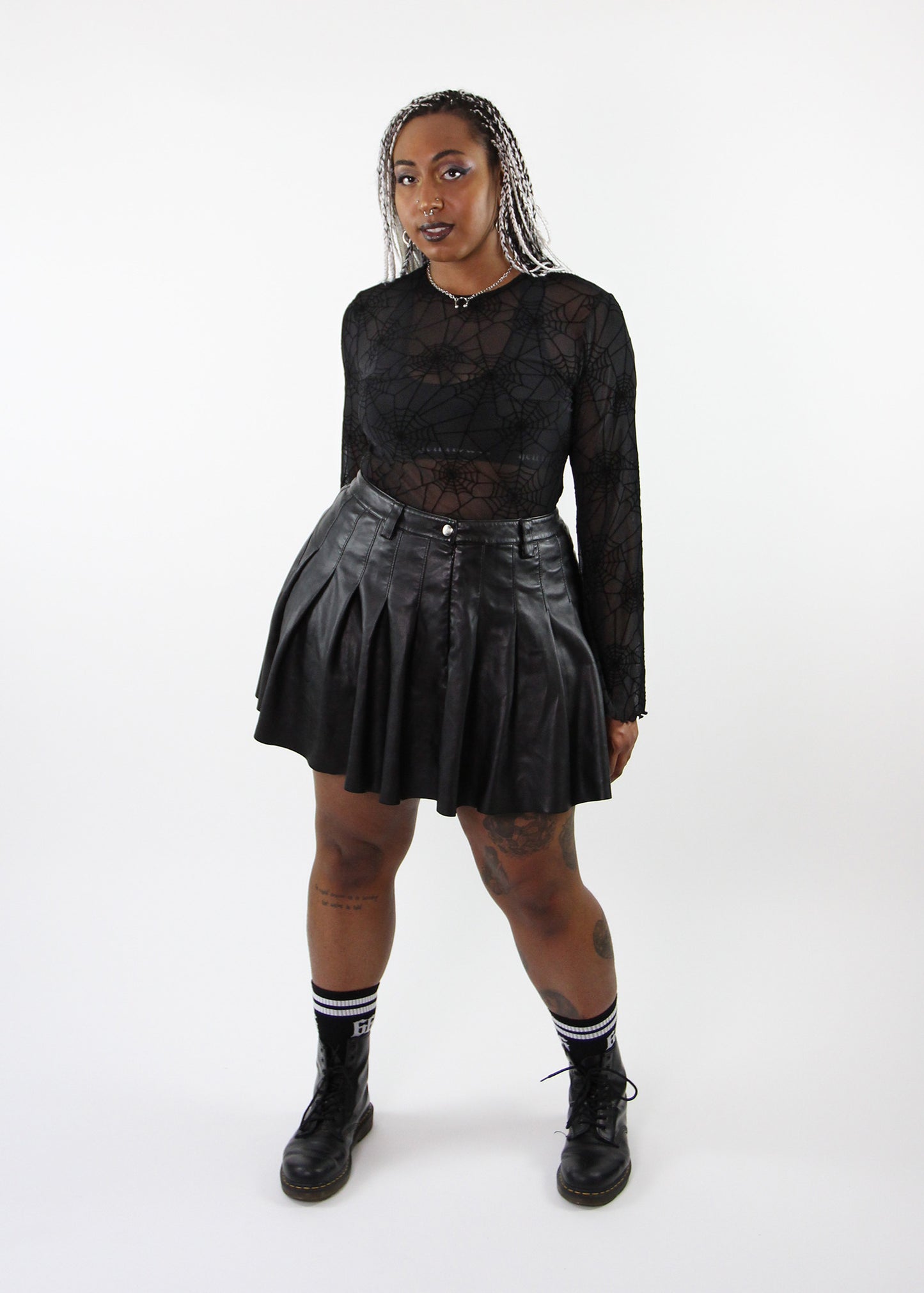 'Zaza' Mesh spiderweb top