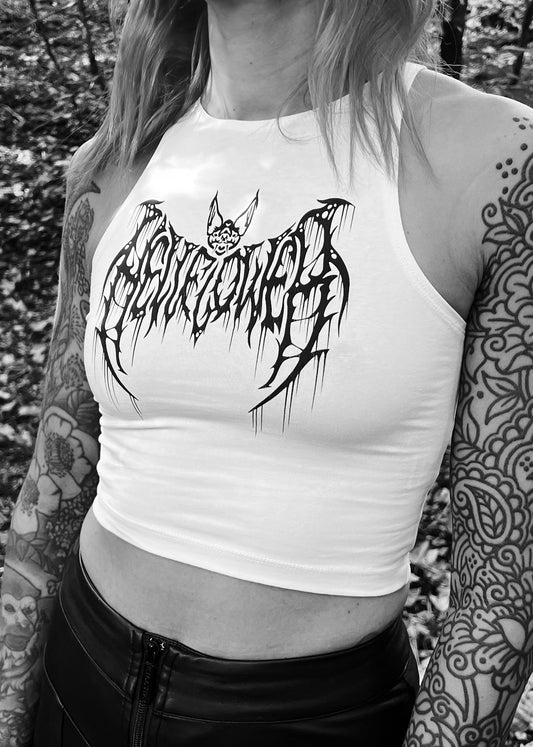'BLOODSUCKER' BAT CROP (WHITE)