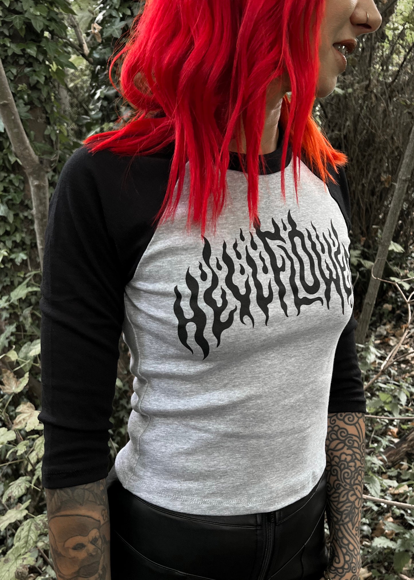 hell flower Baseball Tee