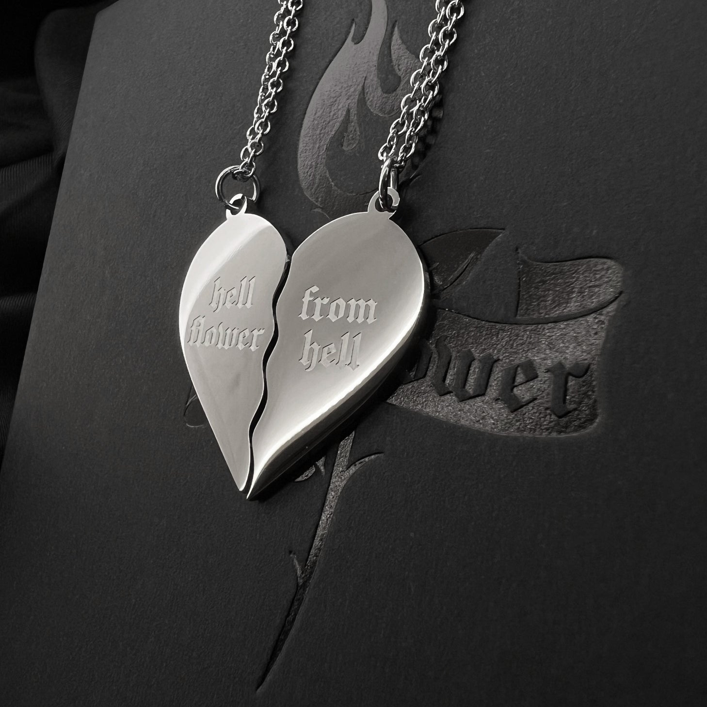 Broken Heart Locket Half Love Heart Necklace Friendship Broken