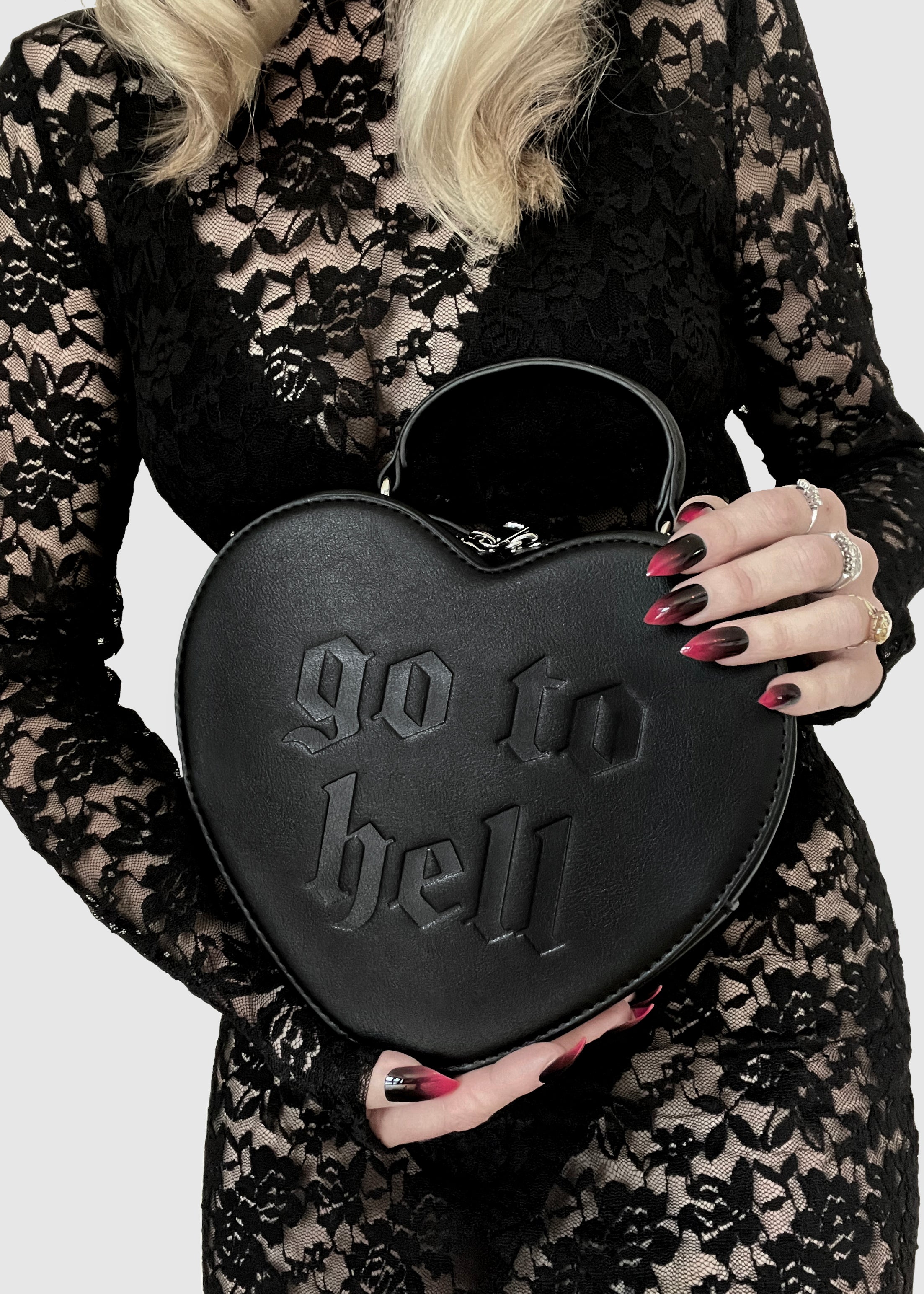 go to hell Heart Bag – hell flower