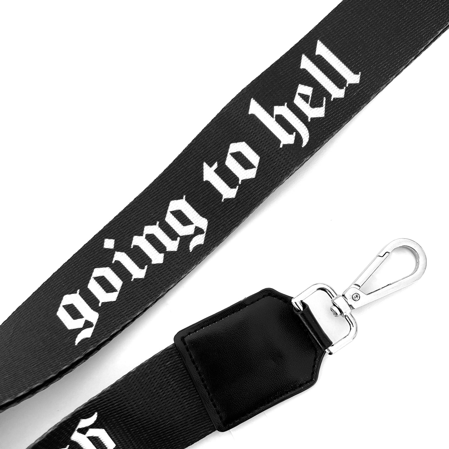Hell Flower slogan bag strap