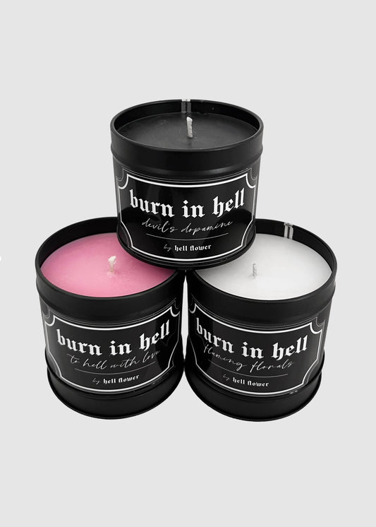 Burn in hell candles