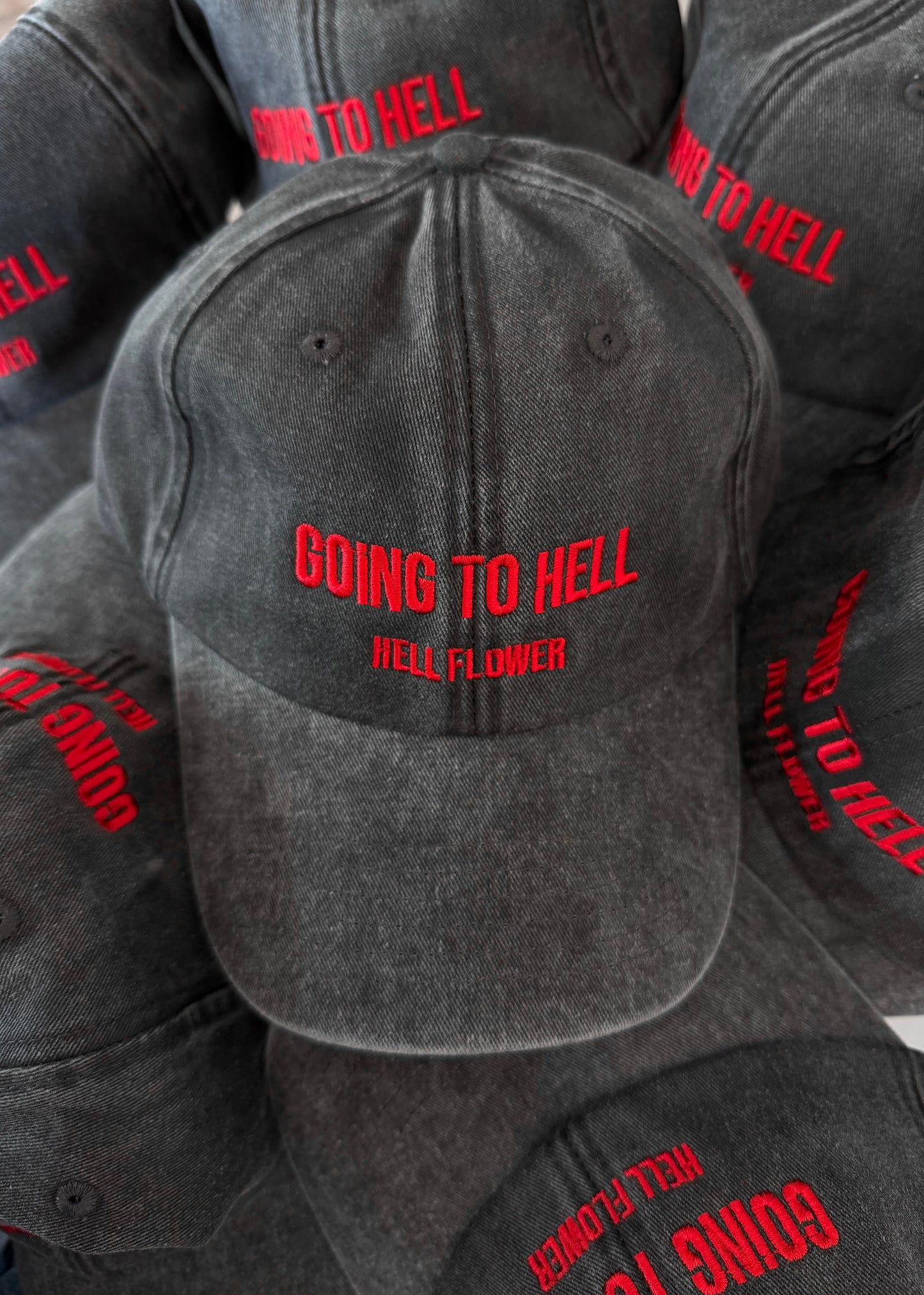 Going to hell Vintage Cap (red embroidery)