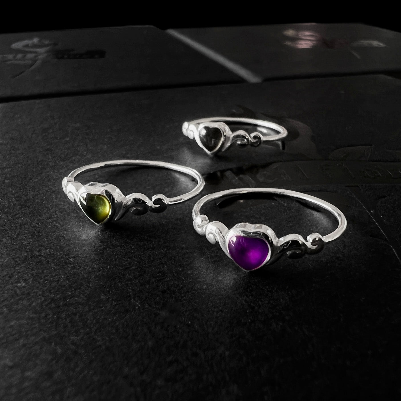 Sterling Silver Mini Heart Mood Ring