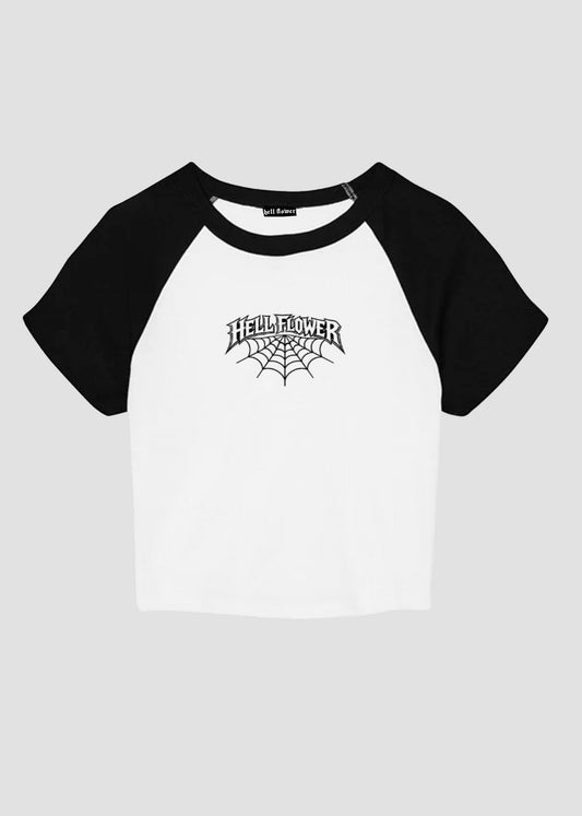 Webcore soft cropped contrast sleeve t-shirt