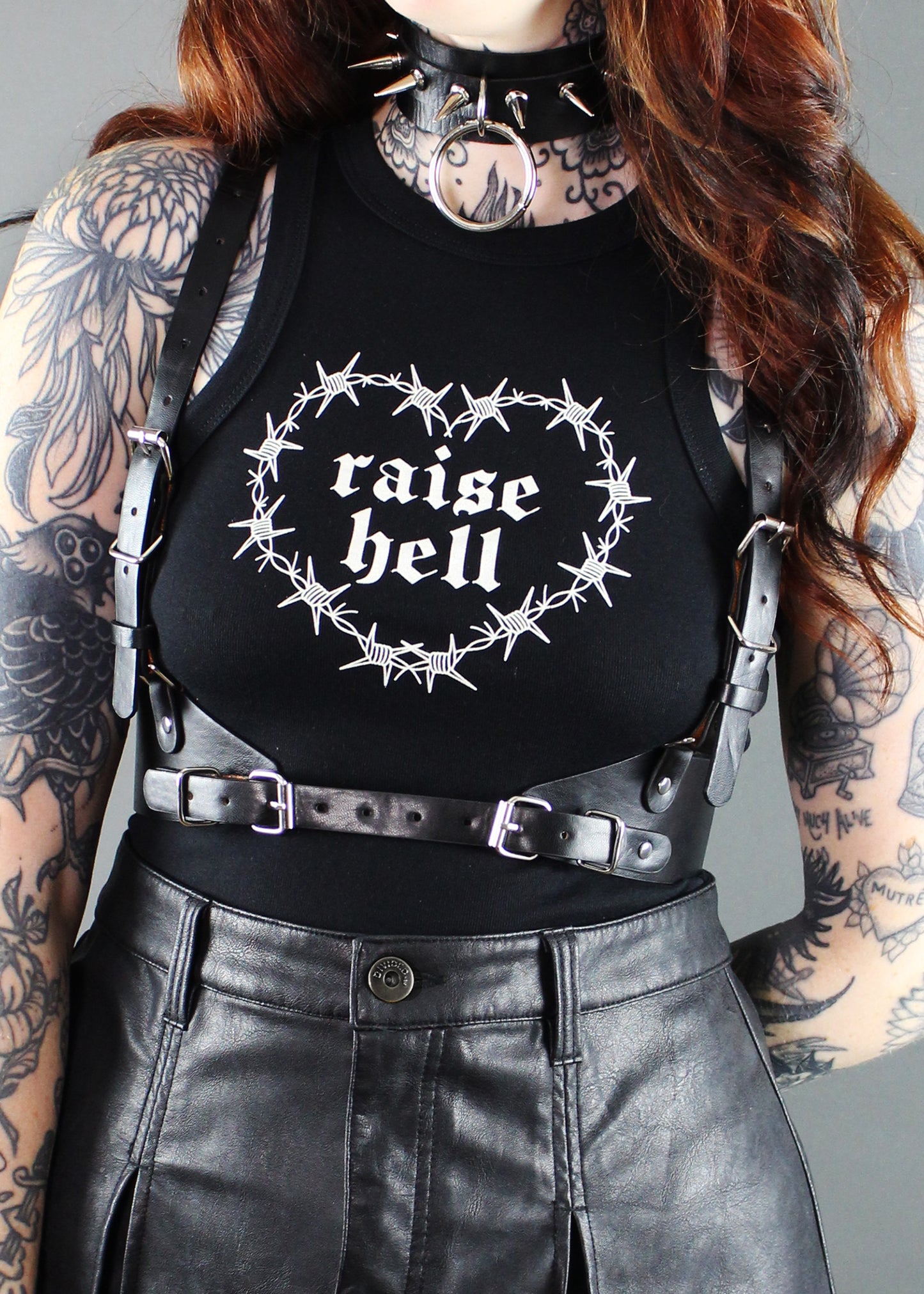 raise hell black tank vest