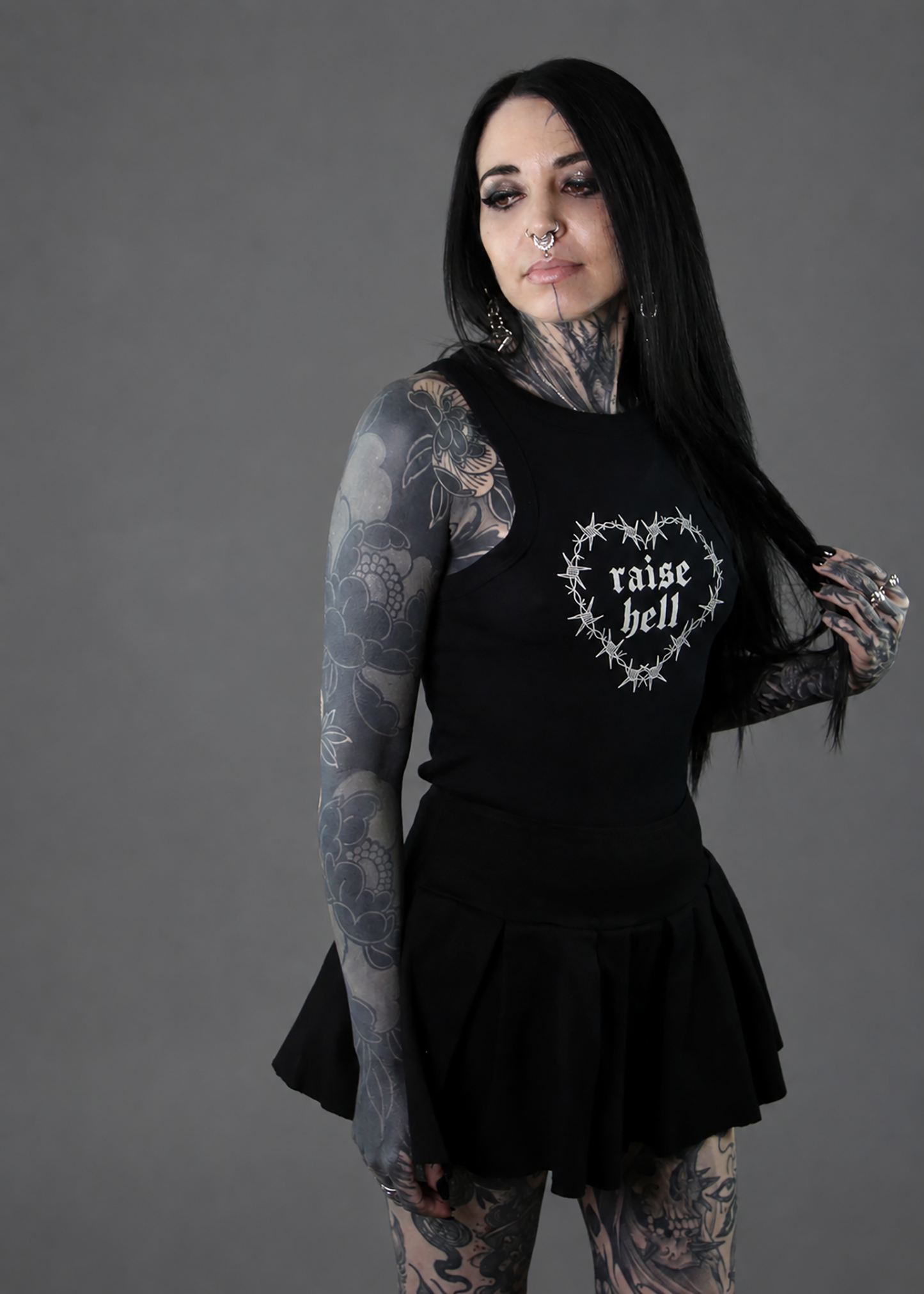 raise hell black tank vest