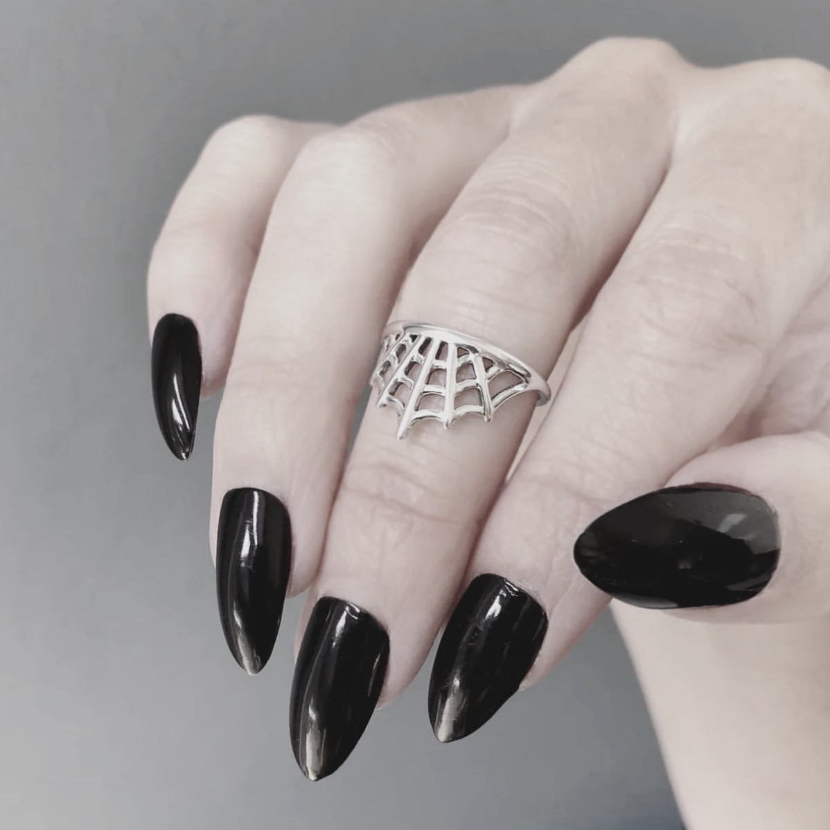 Silver web ring